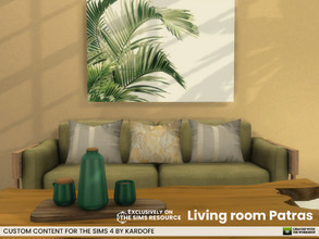 Sims 4 — Living room Patras by kardofe — Living room composed of furniture made of natural materials and retro-inspired,
