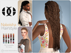 Sims 4 — Nakeisha Hairstyle by DarkNighTt — Nakeisha Hairstyle is an ethnic, braided long hairstyle with dreadlocks. 30