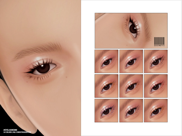 Sims 4 — Eyelashes| N9 by cosimetic — - Female - 10 Swatches. - 10 Custom thumbnail. - You can find it in the makeup