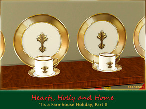 Sims 3 — Hearts, Holly and Home Placesetting 02 by Cashcraft — The holidays are over and it's time to breakout the