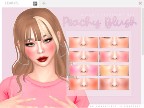 Sims 4 — Peachy Blush N05 by Learxfl — TSR EXCLUSIVE CONTENT - 8 swatches - Base Game Compatible - HQ Compatible - Female