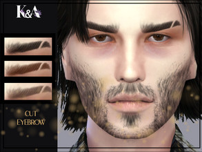 Sims 4 — Cut eyebrow man by KyoukoAya — One cuted eyebrow for man by KyoukoAya