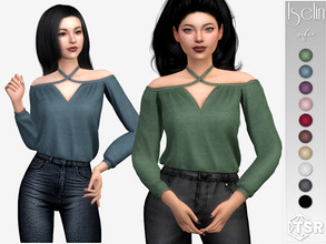Sims 4 — Iselin Sweater by Sifix2 — An off-shoulder knit sweater. Comes in 10 colors for teen, young adult and adult