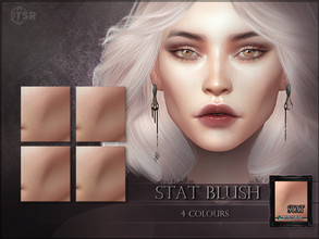 Sims 4 — Stat Blush by RemusSirion — Stat blush for accentuated cheek bones or sunken cheeks Blush category 4 colours all