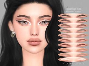 Sims 4 — Eyebrows n70 by ANGISSI — *PREVIEWS MADE USING HQ MOD *10 colors *HQ mod compatible *Female *Custom thumbnail