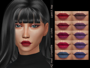 Sims 4 — Lipstick N49 by qLayla — !! Previews were made using HQ Mod !! - base game compatible. - HQ mod compatible. -