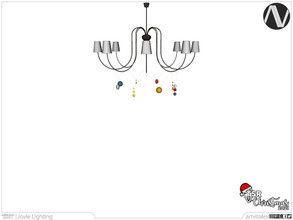Sims 3 — Jovie Eight Spider Arm Ceiling Lamp Short by ArtVitalex — Christmas Collection | All rights reserved | Belong to