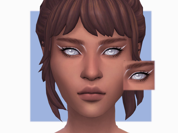 Sims 4 — Polar Bear Eyeliner by Sagittariah — base game compatible 3 swatches properly tagged enabled for all occults
