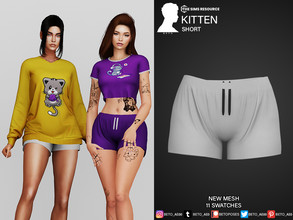 Sims 4 — Kitten (Shorts) by Beto_ae0 — Cotton shorts, enjoy them - 11 colors - New Mesh - All Lods - All maps