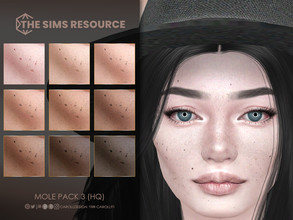 Sims 4 — Mole Pack 3 (HQ) by Caroll912 — A 9-swatch mole set with freckles in shades of red, orange, light, medium and