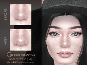 Sims 4 — Nose Preset 10 (HQ) by Caroll912 — A large and wide nose preset for female Sims. Preset is suited for Teen -