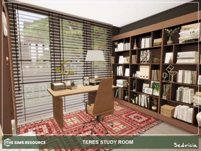 Sims 4 — Teres Study Room - CC TSR by Sedricia — Please use "bb.moveobjects on" before place the room Room size