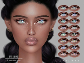 Sims 4 — EYES A93 by ANGISSI — *PREVIEWS MADE USING HQ MOD *Facepaint category *16 colors *Sliders compatible *HQ mod