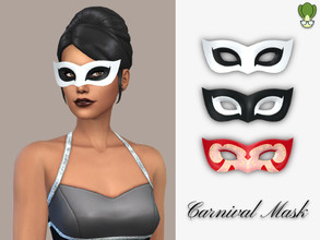 Sims 4 — Carnival Mask by kapakijo — Simple carnival mask. Glasses category. Available in 3 colors. For male &