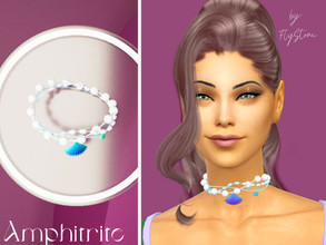 Sims 4 — Amphitrite - sea queen necklace by FlyStone — Amazing sea queen necklace made of three types of precious pearls