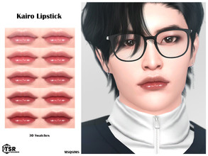 Sims 4 — Kairo Lipstick by MSQSIMS — This glossy lipstick comes in 30 swatches. It is suitable for Female/Male from Teen-