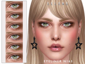 Sims 4 — Eyeliner N163 by Seleng — The eyeliner has 21 colours and HQ compatible. Allowed for teen, young adult, adult