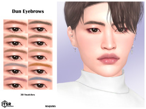 Sims 4 — Dun Eyebrows by MSQSIMS — These eyebrows comes in 30 swatches. It is suitable for Female/Male from Teen- Elder.