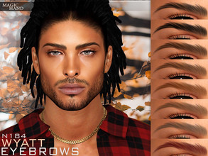 Sims 4 — [Patreon] Wyatt Eyebrows N184 by MagicHand — Brushed up men's eyebrows in 13 colors - HQ Compatible. Preview -