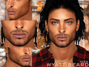 Sims 4 — [Patreon] Wyatt Beard N25 by MagicHand — Stubble facial hair in 13 colors - HQ Compatible. Preview - CAS