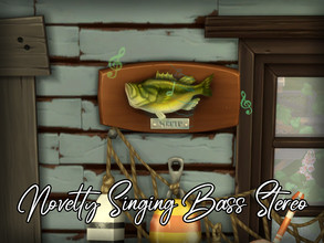 Sims 4 — Novelty Singing Bass Stereo by Naunakht — Yup. It's a bass that functions as a stereo. It plays songs and