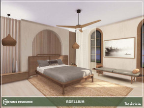 Sims 4 — Bdellium Bedroom by Sedricia — Please use "bb.moveobjects on" before place the room Room size : 6x6