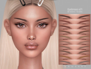 Sims 4 — Eyebrows n71 by ANGISSI — *PREVIEWS MADE USING HQ MOD *10 colors *HQ mod compatible *Female *Custom thumbnail