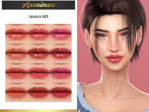 Sims 4 — Lipstick N25 by Anonimux_Simmer — - 12 Swatches - BGC - HQ - Thanks to all CC creators - I hope you enjoy!