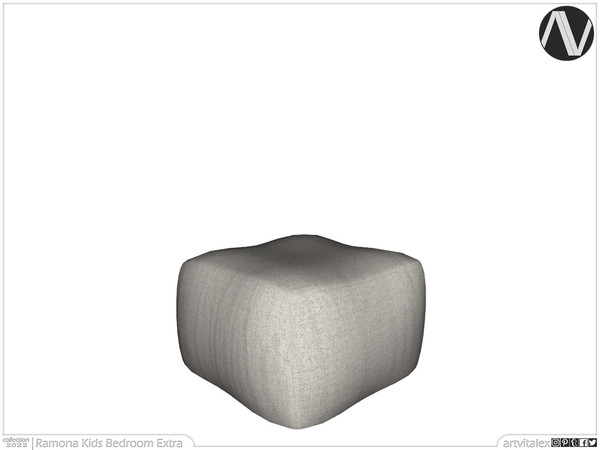 Sims 4 — Ramona Pouf by ArtVitalex — Bedroom Collection | All rights reserved | Belong to 2022 ArtVitalex@TSR - Custom