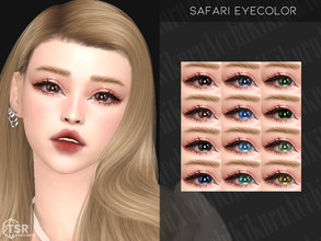 Sims 4 — Safari Eyecolor by Kikuruacchi — - It is suitable for Female and Male. ( Teen to Elder ) - 12 swatches - HQ