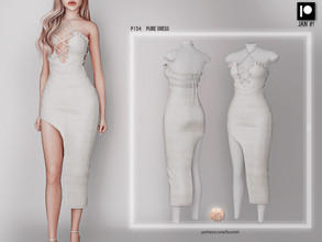 Sims 4 —  [PATREON]  (Early Access) PURE DRESS P154 by busra-tr — 10 colors Adult-Elder-Teen-Young Adult For Female