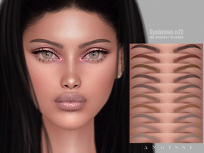 Sims 4 — Eyebrows n72 by ANGISSI — *PREVIEWS MADE USING HQ MOD *10 colors *HQ mod compatible *Female *Custom thumbnail 