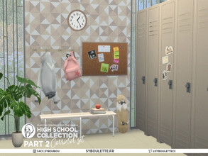 Sims 4 — Patreon release - High school Corridor set part 2 by Syboubou — This is a set that came with the release of the