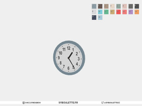 Sims 4 — Highschool corridor - Corridor clock by Syboubou — This is a corridor clock (decor).