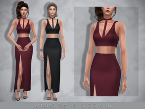 Sims 4 — Annabel Top. by Pipco — A trendy top in 14 colors. Base Game Compatible New Mesh All Lods HQ Compatible Specular