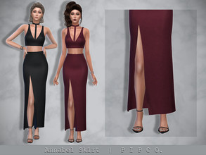 Sims 4 — Annabel Skirt. by Pipco — An elegant skirt in 14 colors. Base Game Compatible New Mesh All Lods HQ Compatible