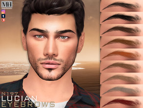 Sims 4 — Lucian Eyebrows N197 by MagicHand — Wide eyebrows in 13 colors - HQ Compatible. Preview - CAS thumbnail Pictures