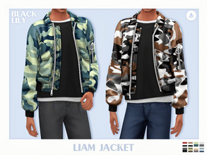 Sims 4 — Liam Jacket by Black_Lily — YA/A/Teen 8 Swatches New item