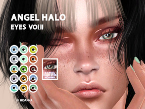 Sims 4 — Angel Halo Eyes vol.ll (Face Paint) - HQ by HIDANNA — Angel Halo Eyes vol.lI - Realistic eyes Textures with halo