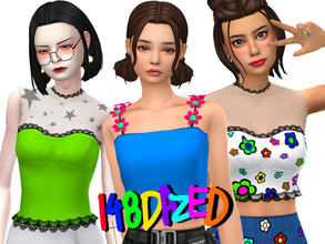 Sims 4 — FLOWER COLLECTION by 148DAZED — cute and colorful flower collection containing 6 items: flower top (short &