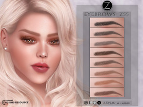 Sims 4 — EYEBROWS Z55 by ZENX — -Base Game -All Age -For Female -18 colors -Works with all of skins -Compatible with HQ