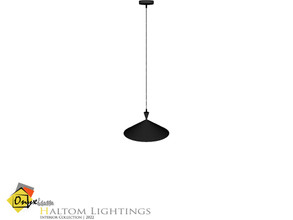 Sims 4 — Haltom Ceiling Lamp With Twisted Cable Medium by Onyxium — Onyxium@TSR Design Workshop Lighting Collection |