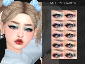 Sims 4 — Miu Eyeshadow by Kikuruacchi — - It is suitable for Female and Male. ( Teen to Elder ) - 10 swatches - HQ
