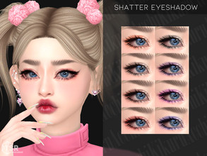 Sims 4 — Shatter Eyeshadow by Kikuruacchi — - It is suitable for Female and Male. ( Teen to Elder ) - 10 swatches - HQ