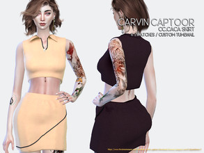 Sims 4 — CC.Caca Skirt by carvin_captoor — Created for sims4 All Lod 6 Swatches Don't Recolor And Claim you own (YOU CAN