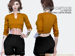 Sims 4 — CC.Tari top by carvin_captoor — Created for sims4 All Lod 6 Swatches Don't Recolor And Claim you own (YOU CAN