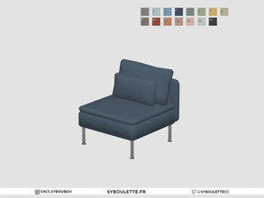 Sims 4 — Astrid - Living chair without arms by Syboubou — Available in many color swatches, this living chair is a