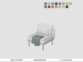 Sims 4 — Astrid - Fold blanket by Syboubou — This fold blanket can be placed upon any sofa or chair.