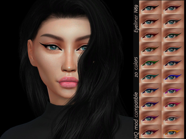 Sims 4 — Eyeliner N69 by qLayla — !! Previews were made using HQ Mod !! - base game compatible. - HQ mod compatible. -