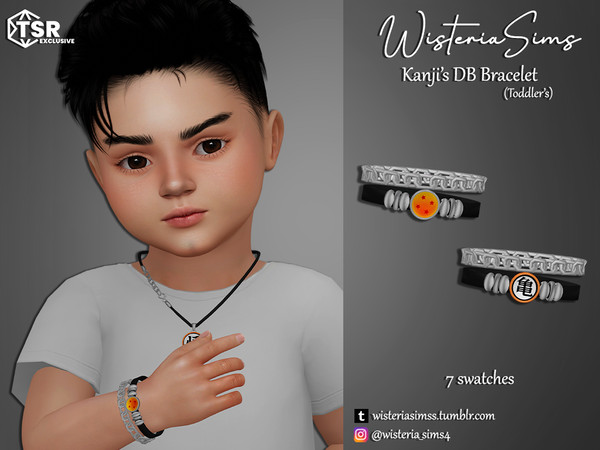 Sims 4 — Kanji's DB Bracelet (toddlers) by WisteriaSims — **FOR TODDLERS **NEW MESH *BOYS&GIRLS - Bracelet Category